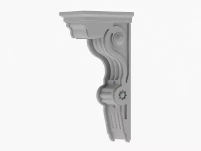Scroll Corbel 13 Free low-poly 3D model