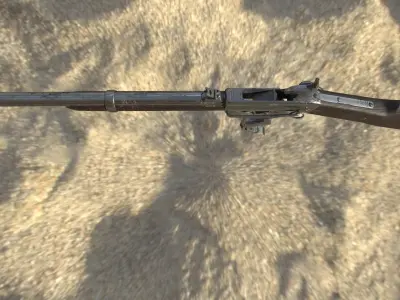 Burnside Carbine 1865 Low-poly 3D model