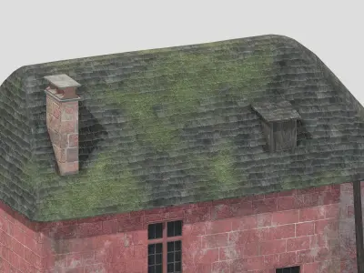 Castle Medieval Middle Ages 04 Low Poly PBR Realistic Low-poly 3D model