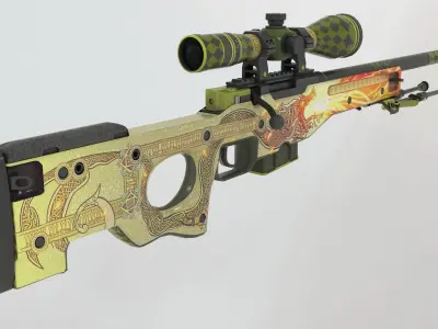AWP Dragon lore 3D model