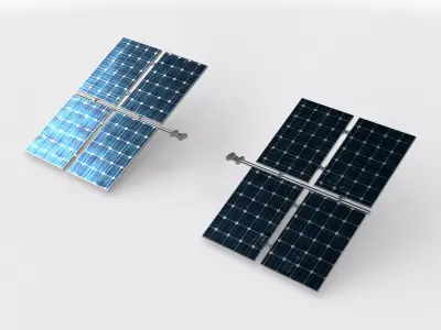 satelite solar panels 03 3D model