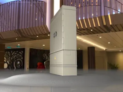 Electrical Distribution Cabinet 135 Low-poly 3D model