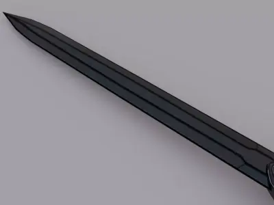 Dark Knight Greatsword Game Ready PBR Medieval Fantasy Weapon Low-poly 3D model