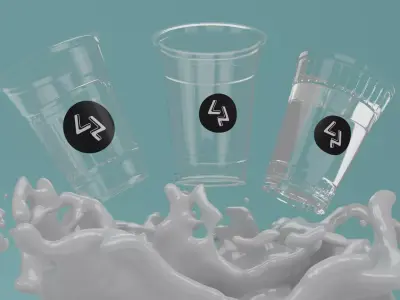 3D Plastic Cup for Advertisement and Commercial 3D model