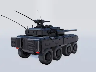 Tank Destroyer Low poly Low-poly 3D model