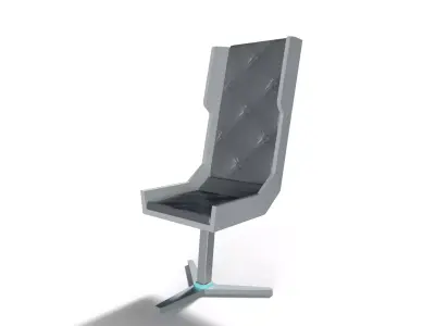 Sci-Fi Office Chair Low-poly 3D model