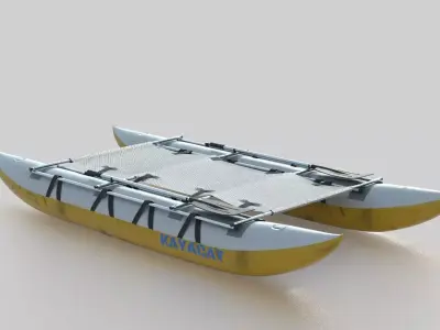 CATAMARAN inflatable raft 3D model