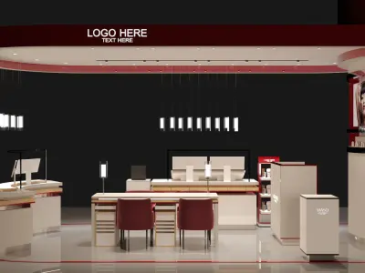 BEAUTY STORE FULL 3D SCENE 3D model