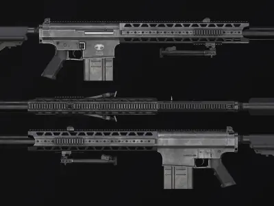 MAR-10 Low-poly 3D model