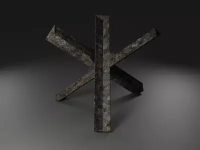 WW2 Hedgehog 3D PBR Low-poly 3D model