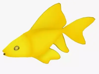 Golden Fish Free low-poly 3D model