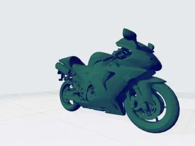Kawasaki Ninja 2006 3D Model  Ready For 3D Printing Stl File  Free 3D print model