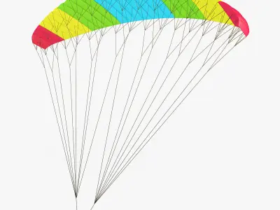 Paraglider v 2 Colorful Parachute 3D model