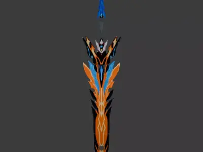 Lunarflame Halberd 3D model