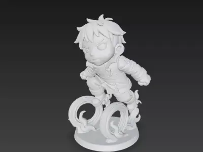 Shinra Cable Dock Fire Jet Anime USB Holder 3D print model