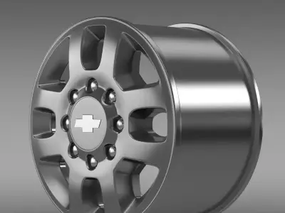 Chevrolet Silverado 3500HD 2012 rim 3D model
