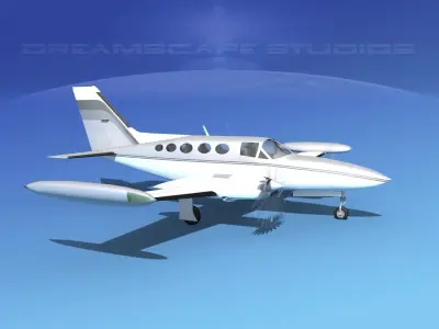 Cessna 414 Chancellor V15 3D model