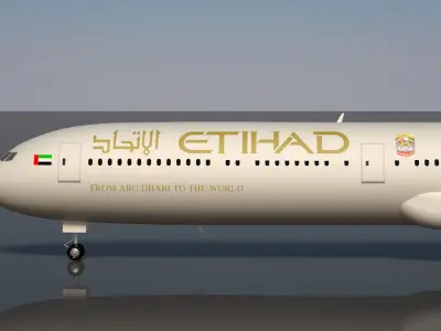 Etihad  Boeing 777 - 9X 3D model