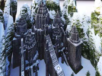 an ancient temple 3D model