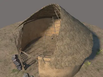 Neolithic structure open 3D model