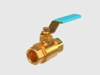 Ball Valve - flow control device 3D model