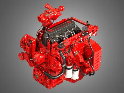  QSF 4 Cylinder - Diesel Engine 3D model