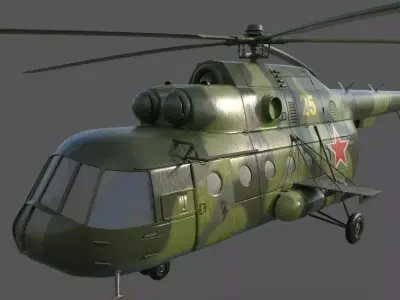 Soviet-Russian helicopter Mi-8 3D model