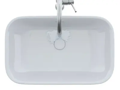 Sink and faucet for the bathroom 3D model