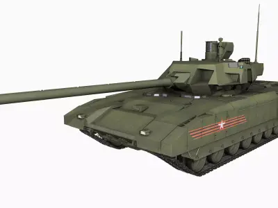 T-14 Armata Russian MBT Game Model PBR Low-poly 3D model
