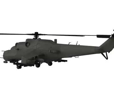 Helicopter Mil Mi24 Hind 3D model