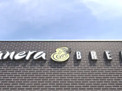 Retail-025 Panera Bread With Site 3D model