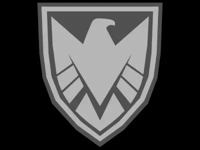 Marvels SHIELD Badge Version 2 Free low-poly 3D model