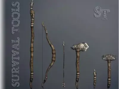 Survival tools pack 3D model