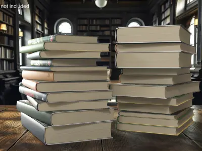 Horror Books Pile 3D model