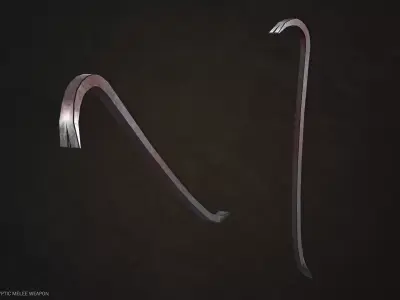 Post Apocalyptic melee weapon Low-poly 3D model