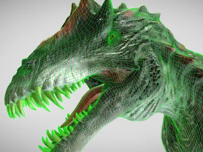 Megacarnox Dinosaur HybridV2 Low-poly 3D model