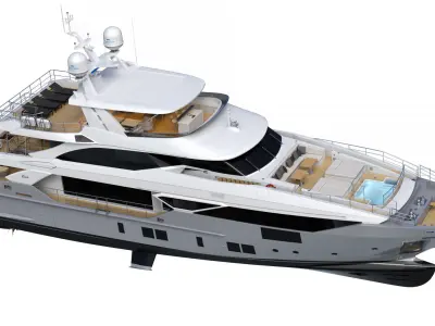 Luxury Motor Yacht Benetti BF125 3D model