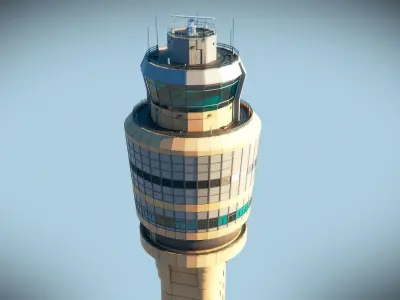 Airport Control Tower Atlanta 3D model