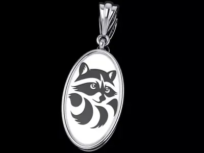 raccoon pendant Free 3D print model