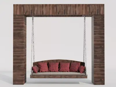 Garden Swing 3D model 10