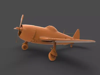 P-47 Thunderbolt 3D print model