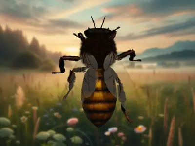 Honey Navigator Realistic Bee Low-poly 3D model