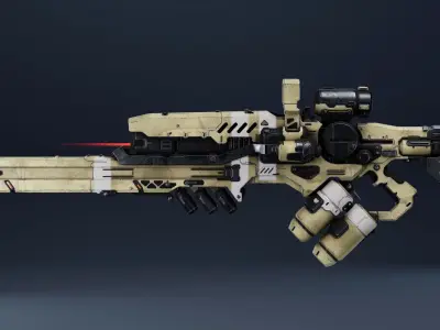 Weapon Sci Fi Pack Vol 2 Low-poly 3D model