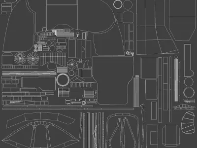 Cockpit Macchi MC205 V  WWII Aircraft Low-poly 3D model