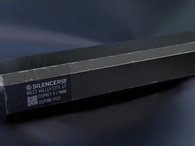 SilencerCo Osprey Suppressor Low-poly 3D model