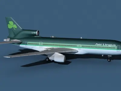 Lockheed L-1011-50 Aer Lingus 3D model