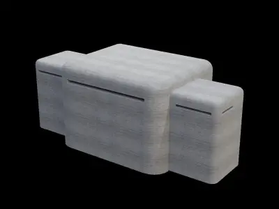 Bunker WW2 Low-poly 3D model