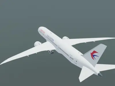 China Eastern Boeing 787-9 3D Model Low-poly 3D model