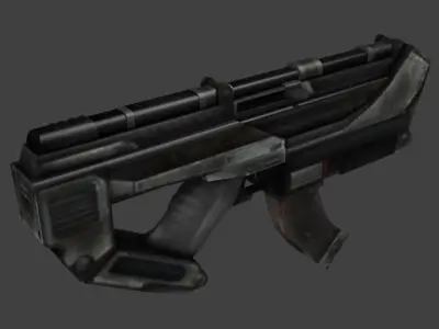 Modern Assault Gun low-poly 3D Model Low-poly 3D model
