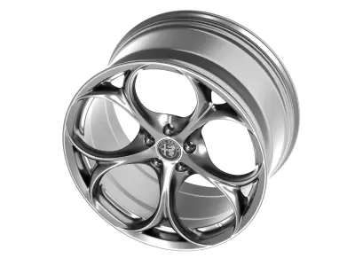 Alfa Romeo Giulia rim Low-poly 3D model